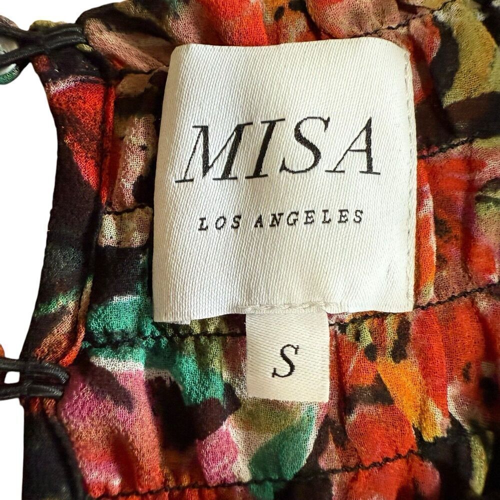Misa Los Angeles Marin dress lorena Floral Long Sleeve Mini Size S Flirty - Picture 6 of 10